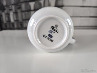 Porcelánový sběratelský hrneček - modré třešně - 7