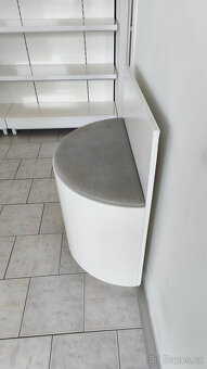 Prodejní pult nebo recepce na zakázku - lamino bílý lesk - 7