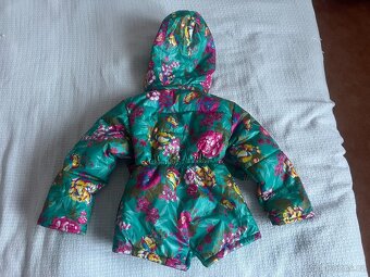 Dívčí zimní dvojdílná kombinéza/bunda s oteplovačkami 98/36m - 7