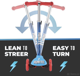 Koloběžka svítící kola Ignite Mondo+helma/chrániče nové - 7