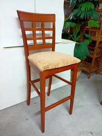 Prodám 2 x hezké velké barové židle z masivu - 7