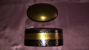 Oválná dóza - zlato-černá - 7