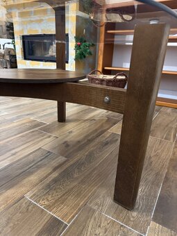 Vintage kulatý konferenční stolek - 7