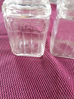 Starožitné dózy na rýži, na mouku, kořenky, váza - 7