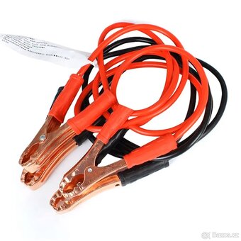 Startovací kabely 1,8m+svorky, měděné, nové. - 7