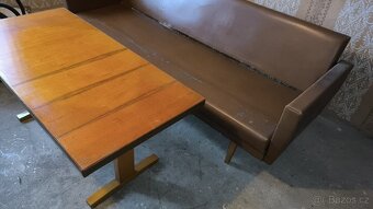 Retro sedačka + 2 křesla + stolek - 7