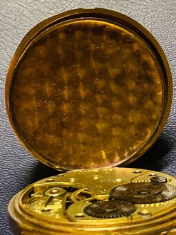 Omega zlaté 18-karátové dvouplášťové kapesní hodinky - 7