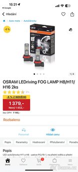 LED OSRAM LEDriving FOG LAMP H8/H11/H16 2ks - 7