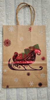 6.kusů "Vánočních" dárkových papírových tašek 21x15 cm - 7