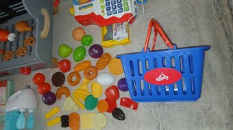 Dětská pokladna s příslušenstvím, Dřevěný gril atd dle fotek - 7