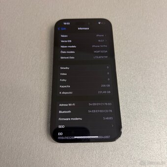 iPhone 14 Pro 256GB černý, bez škrábance, rok záruka - 7