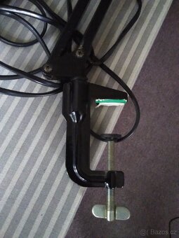 Zářivková lampička, nastavitelná s adaptérem černá. - 7