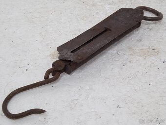 Retro starý kovový mincíř pružinová váha - 25kg - 7