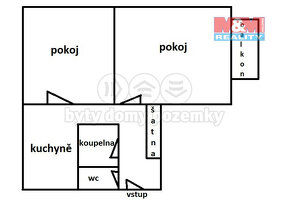 Pronájem bytu 2+1, 52 m², České Budějovice, ul. Prachatická - 7