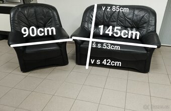 Kožená sedací souprava s křeslem - PRAVÁ KŮŽE - 7