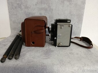 Starý fotoaprát Flexaret automat + kož.obal + stativ. - 7
