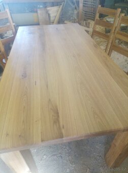 Jídelní stůl dub masiv a židle - 7