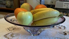 Fialová mísa hutní sklo Chřibská (Hospodka?) - 7