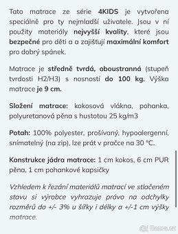 Dětská matrace 160cm x 80cm - 7