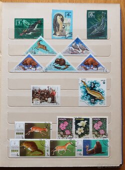 Album modrý + známky SSSR, Japonsko aj. - 7