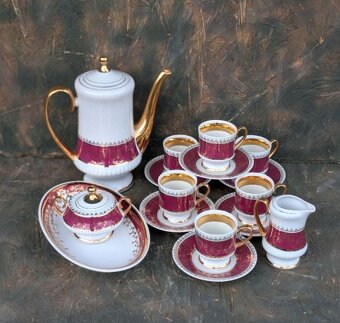 Vintage - Porcelánový moka set, Horní Slavkov. - 7