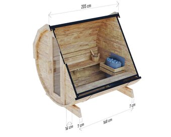 Finská venkovní sauna sudová - 7