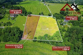 Pozemek 8.390 m² s možností výstavby RD, výhled na Beskydy, - 7