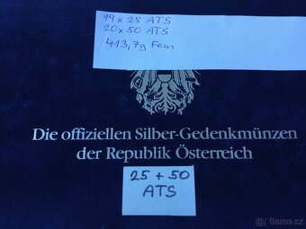 Kompletní stříbrná sada Rakouska v originál boxu - 7