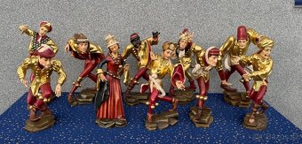 Souprava všech 10 soch Moriskentänzer velké dřevěné - 7