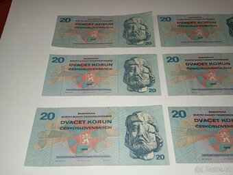 BANKOVKY 20 KČS, 1970, SÉRIE H, L, PĚKNÉ STAVY - 7