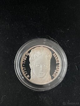 Zlato / zlatá a stříbrná mince Marie Terezie proof - 7