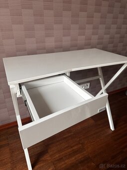 Psací stůl Carryhome, bílá / bílá, 90×76×48 cm - 7