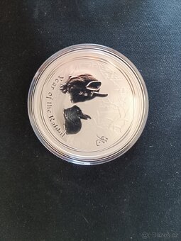 Sada 12 mincí Lunární série II. 1 Oz. Čisté stříbro. - 7