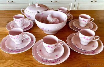 Starý romantický růžový porcelán Tirschenreuth - 7