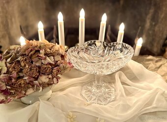 Křišťálový nástolec miska na nožce BOHEMIA CRYSTAL - 7