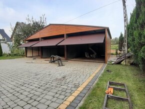 Plechová garáž 9x5 m zlatý dub - 7
