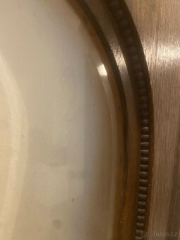 Secesní historické dvoukřídlé dveře s fazetovému skly a dřev - 7