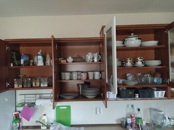 Kuchyňská linka 4x3m, MDF americká třešeň/ bílá - 7