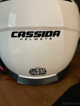 Helma na motorku Cassida Apex bílá velikost S - 7