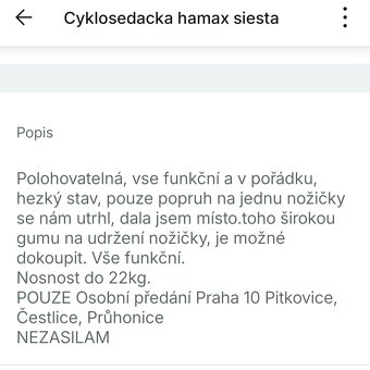 Polohovaci Cyklosedacka hamax siesta - 7