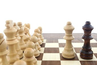 Dřevěná šachovnice Octagon 34x34 cm s magnetickými figurkami - 7