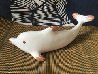 keramicky delfin 1970, korbel - 7