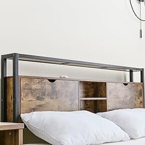 Nová dvoulůžková kovová postel 140x200 - 7