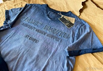 Pánské Tričko CAMP DAVID Vintage Dark Teal vel. L (nové) - 7