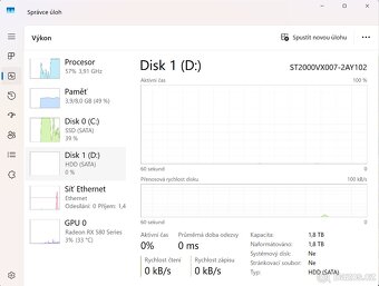 PC sestava-4x3.9Hz-8GB RAM-128GB+2000GB-W11 - 7