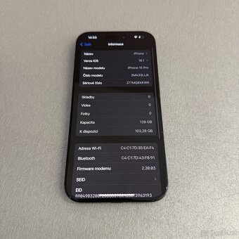 iPhone 15 Pro 128GB modrý, pěkný stav, 12 měsíců záruka - 7