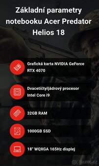 Herni laptop Acer Predator 18" - 7