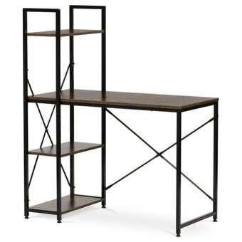 Psací stůl s regálem v dekoru dubu nebo starého dřeva - 7