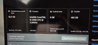 Herní PC Intel(R) Core(TM) i5-6500 CPU @ 3.20GHz - 7