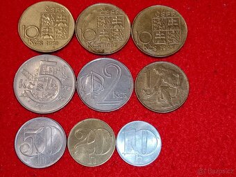 Československé mince 44 ks a bankovky 14 ks - 7